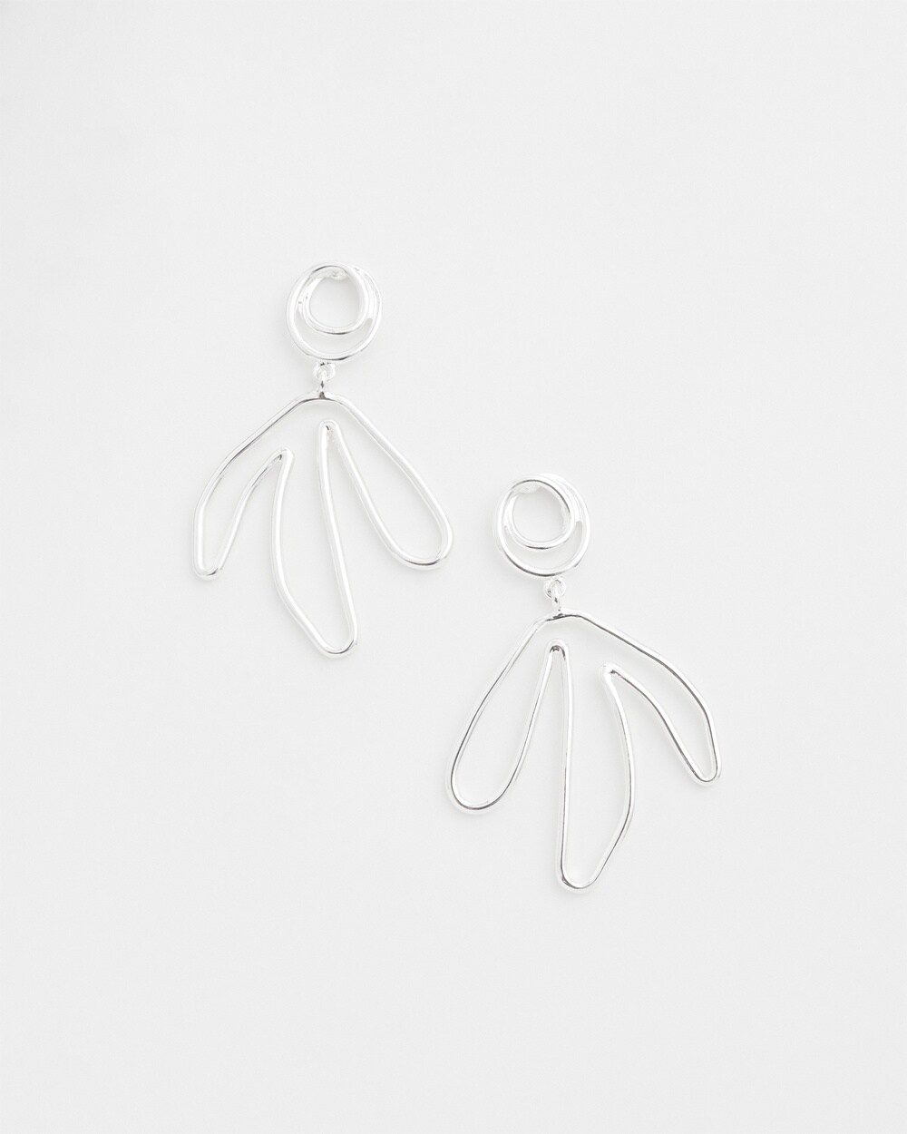 Shop Chico's Silver Tone Palm Earrings |