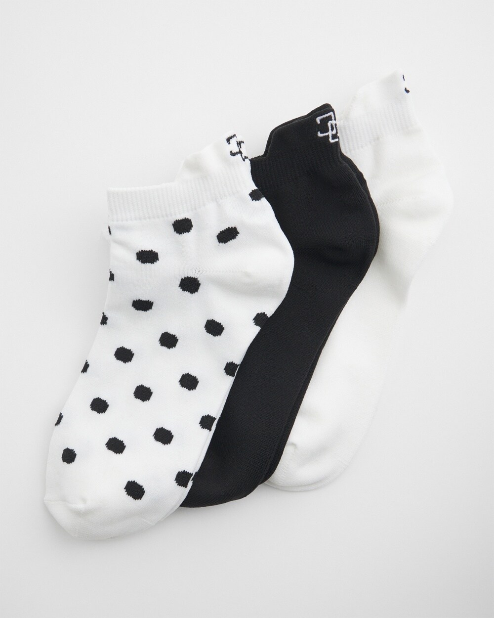 Dots Set of Three Ankle Socks