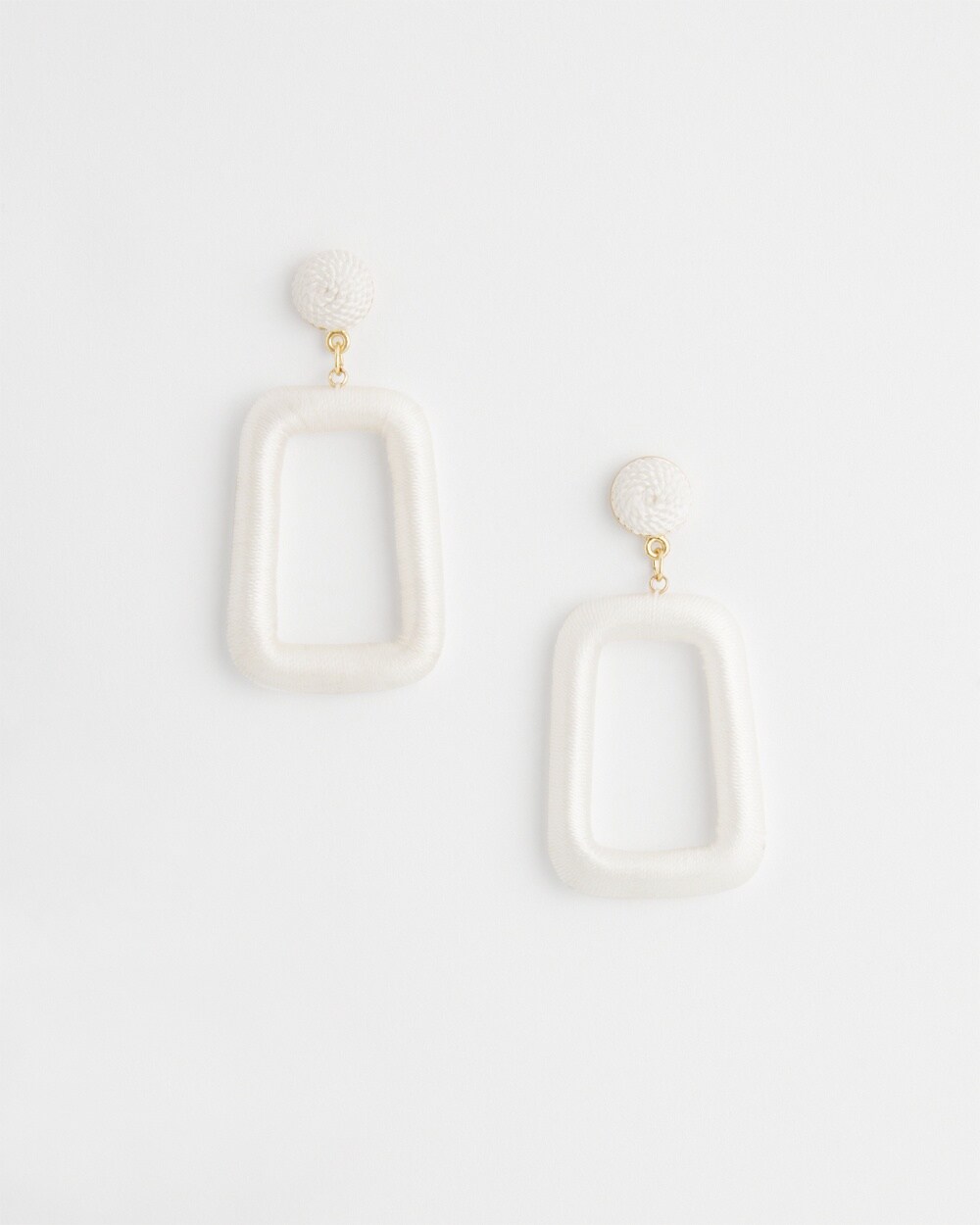 No Droop&#8482; White Square Hoops