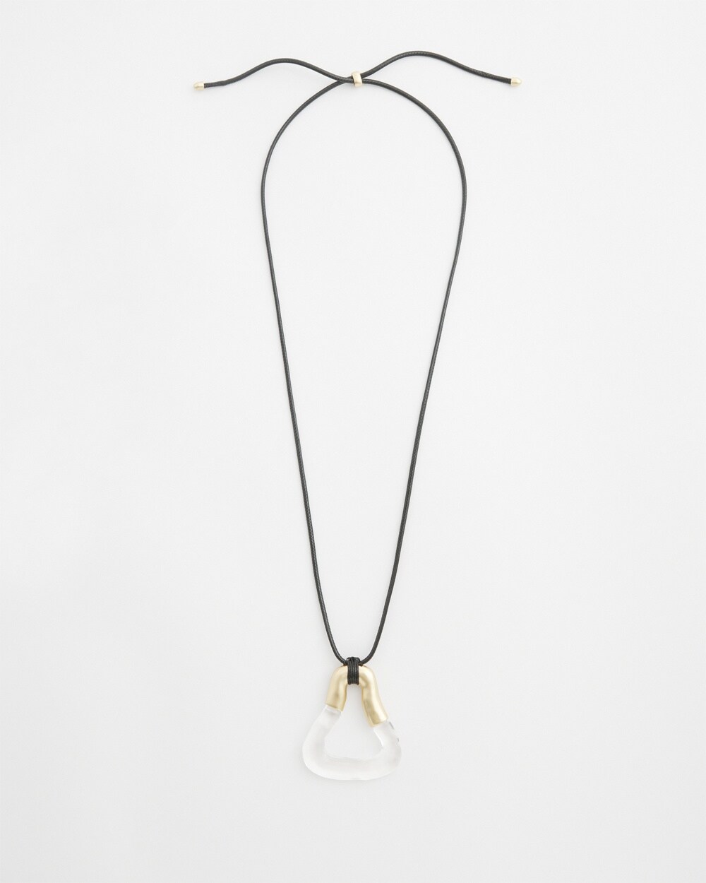 Adjustable Lucite Pendant Necklace