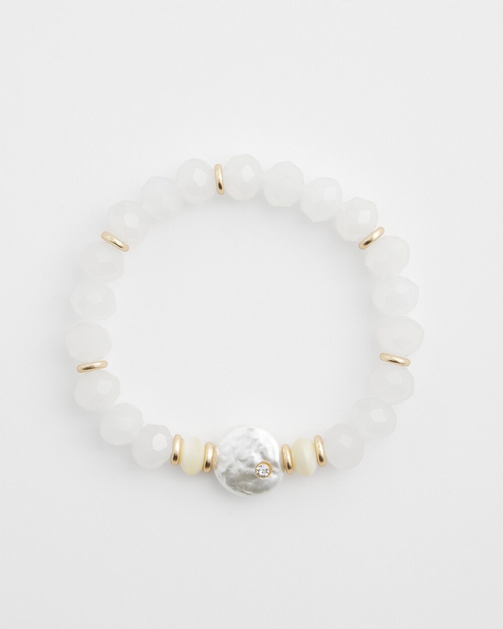 Shop Chico's Faux Pearl Hero Stretch Bracelet |  In White