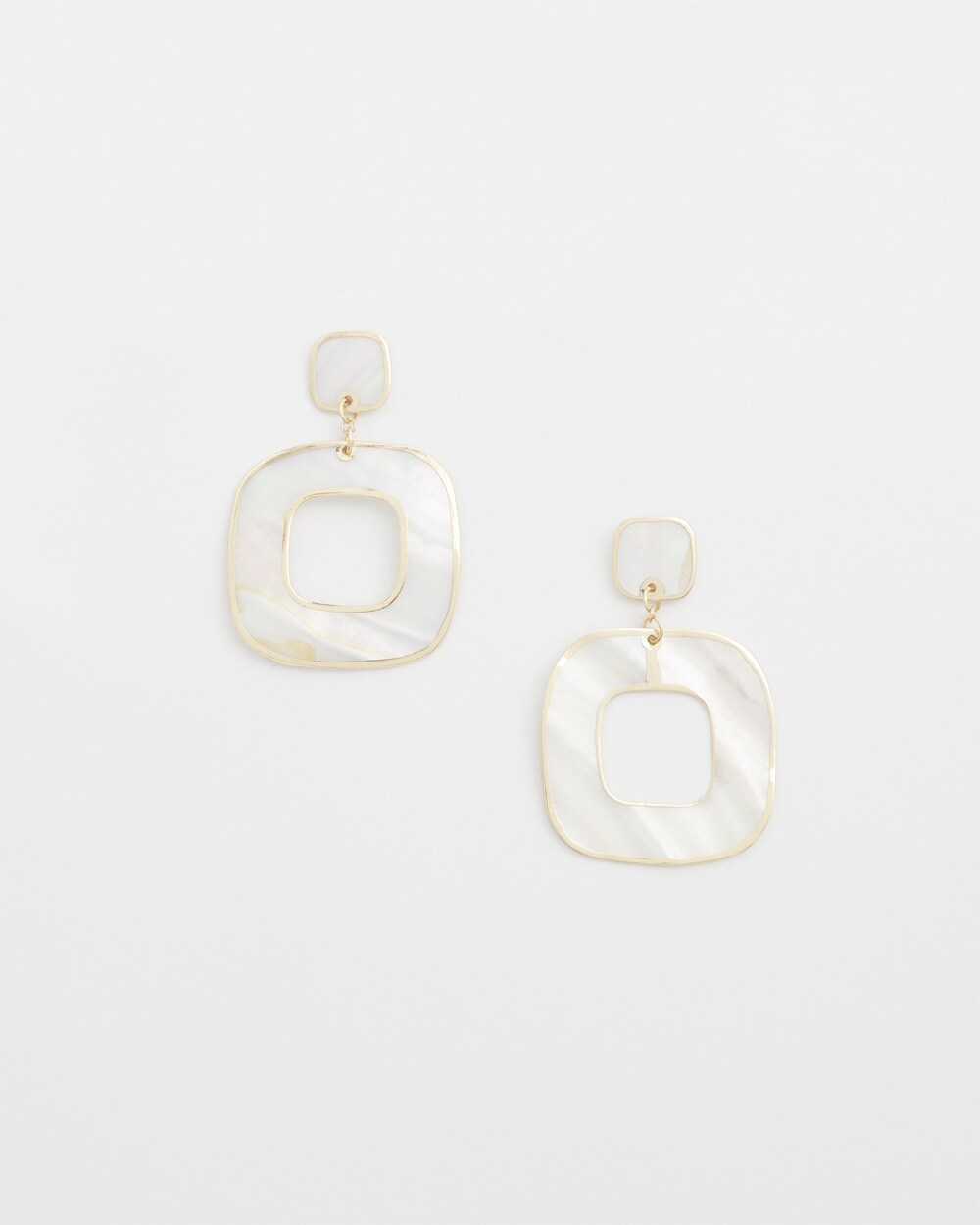 Mother of Pearl Square Earrings
