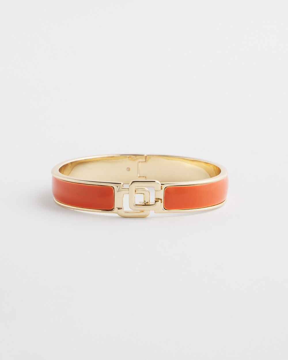 Chico's Click Orange Bangle Bracelet Size Medium/large In Brown