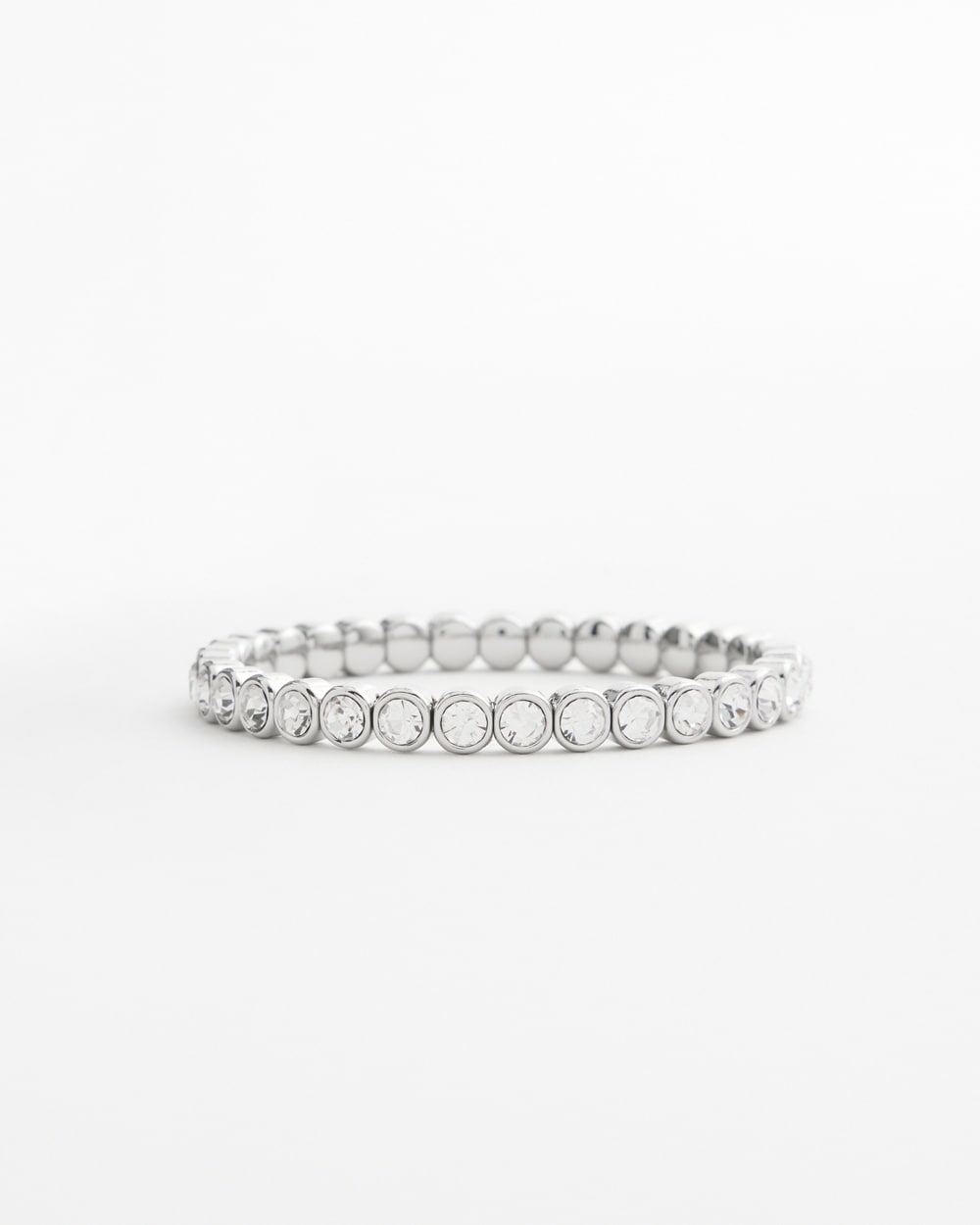 Shop Chico's Faux Tennis Stretch Bracelet |  In Silver