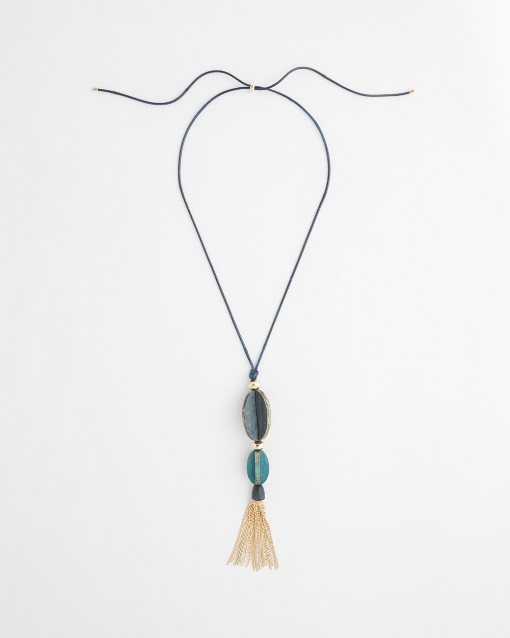 Shop Chico's Adjustable Painted Wood Pendant Necklace |  In Blue Multi