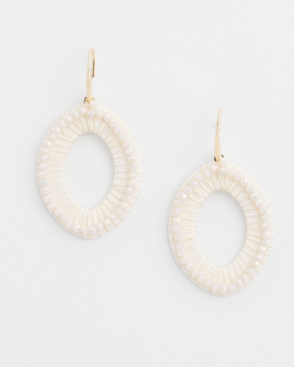 No Droop&#8482; White Navette Earrings