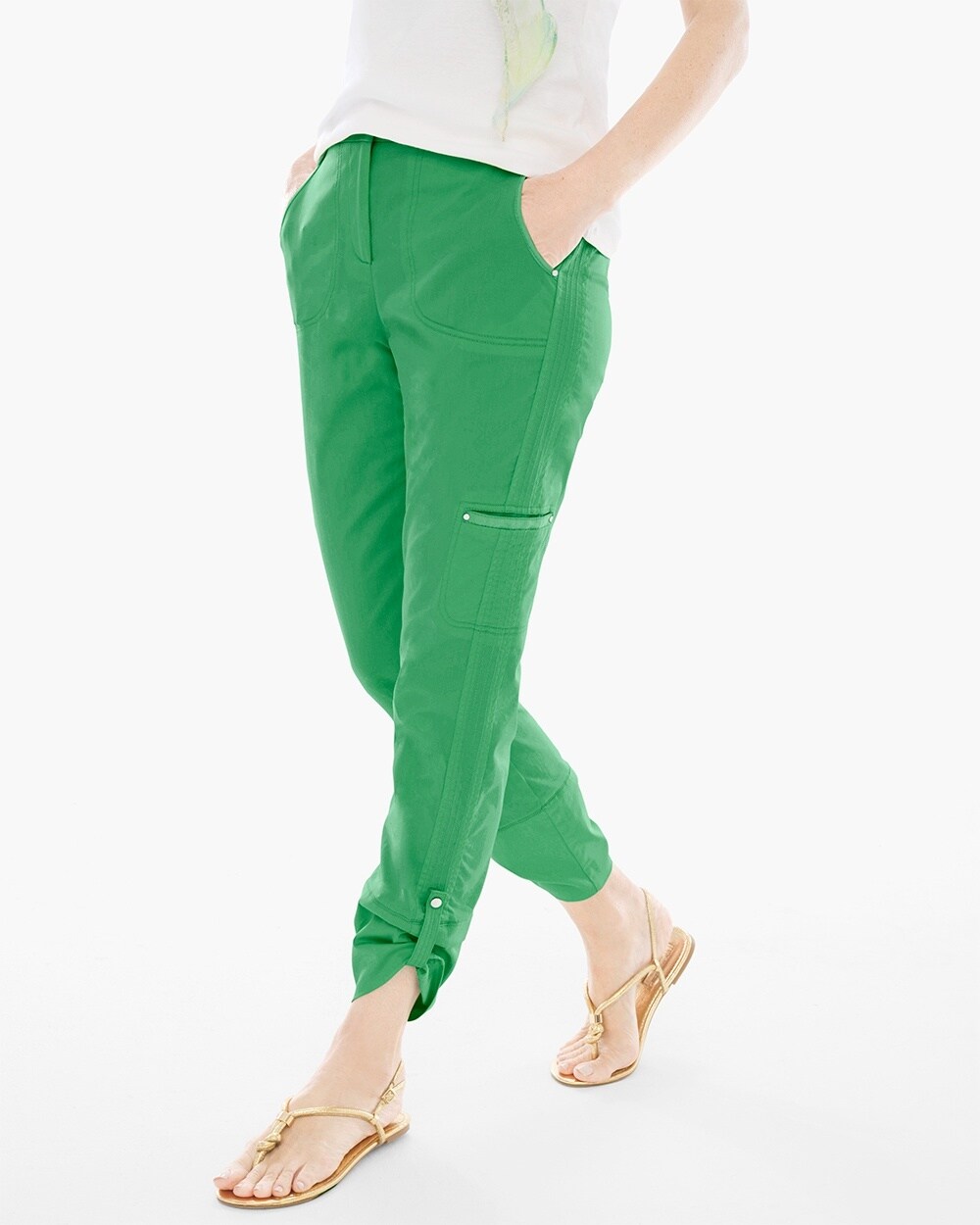 Luxe Twill Utility Crop Pants-NLA