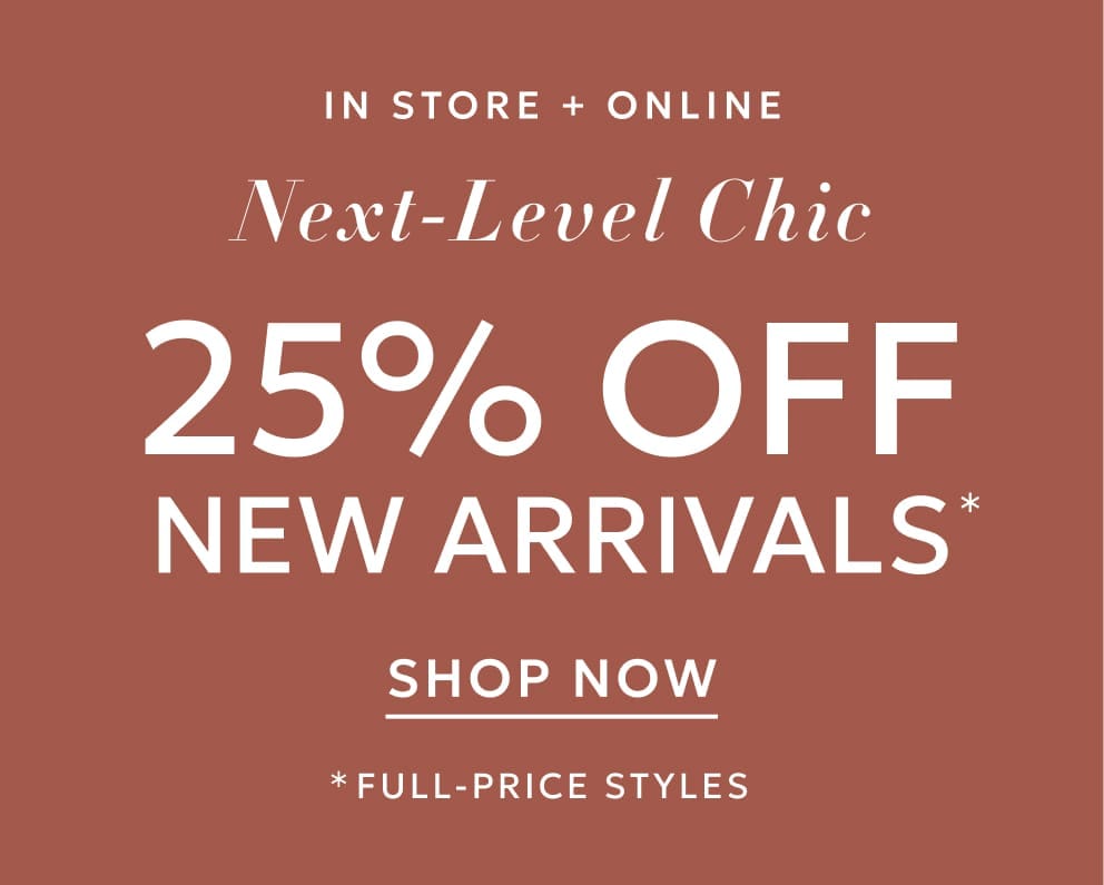 25% off new arrivals