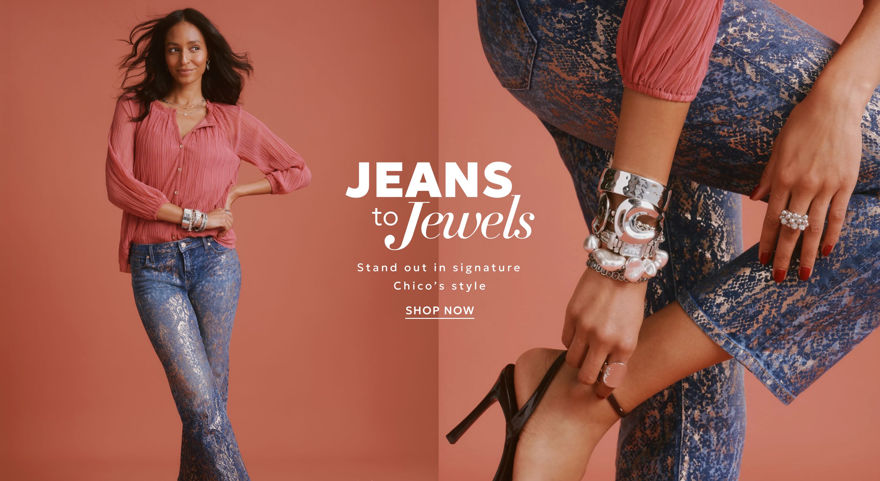 Signature Chico's bejeweled denim
