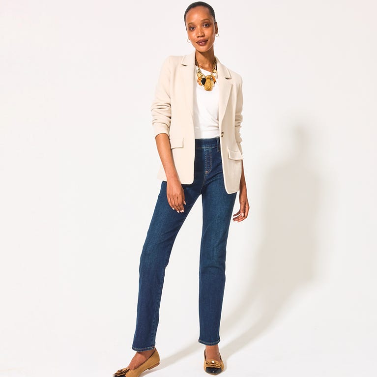 Pull-on denim