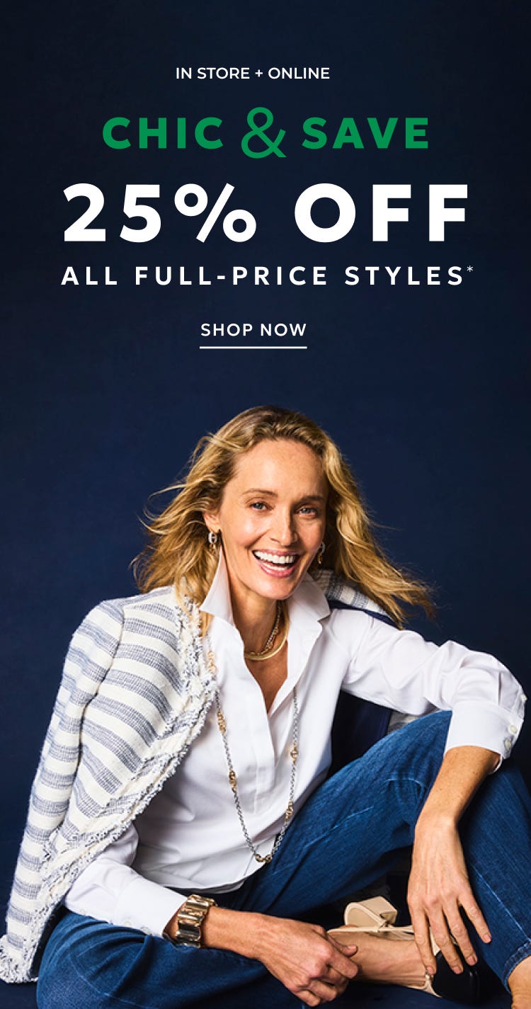 25% off all full-price styles
