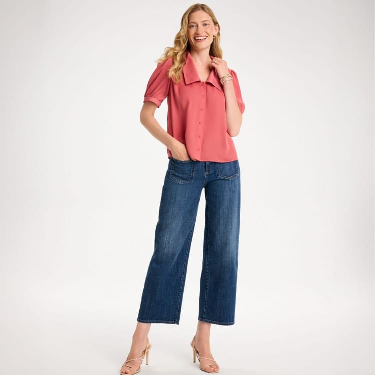 Wide leg denim