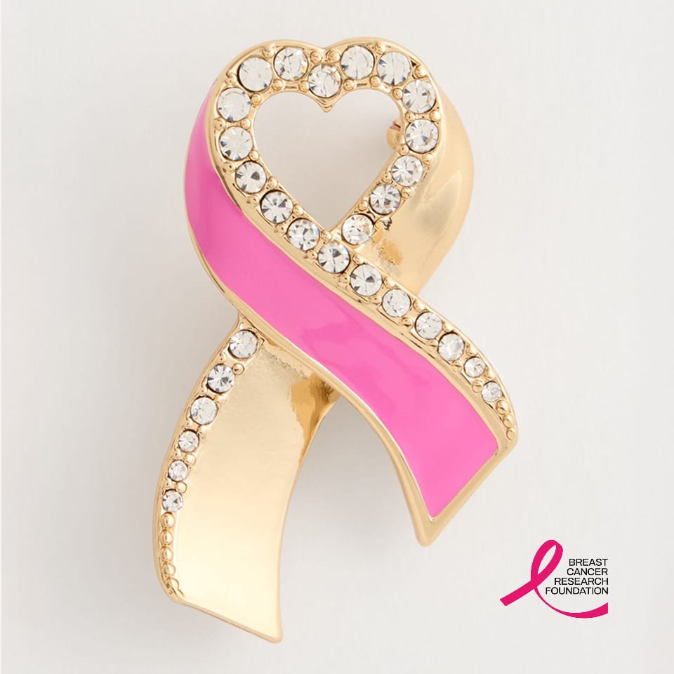 Heart-Ribbon Brooch