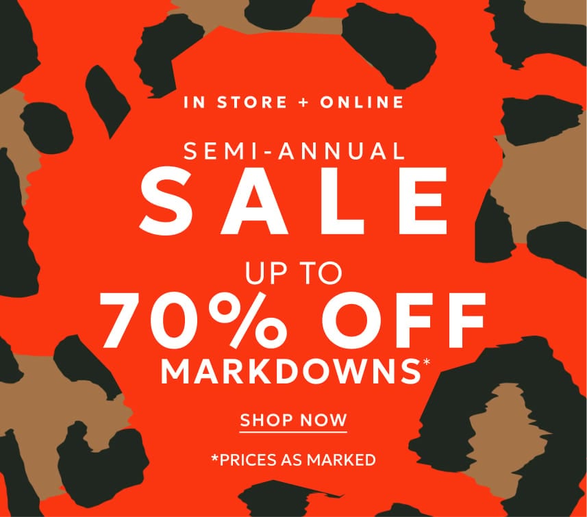 Semi-annual sale up to 70% off markdowns