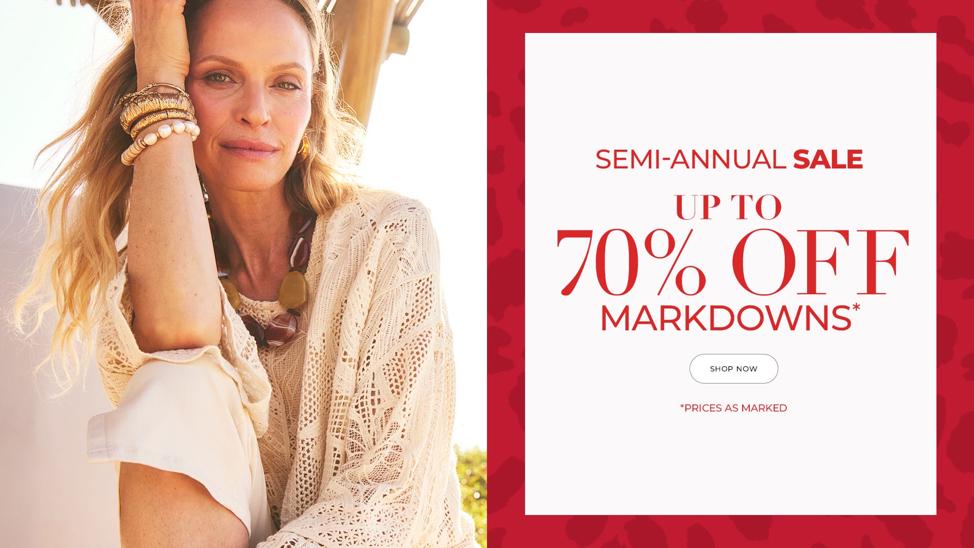 Semi-annual sale up to 70% off markdowns