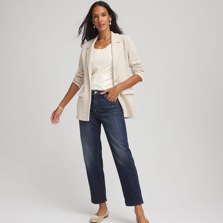 Straight leg jeans