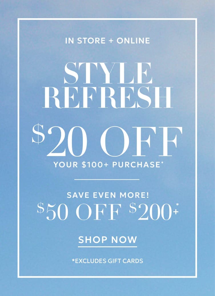 $20 off $100 or $50 off $200