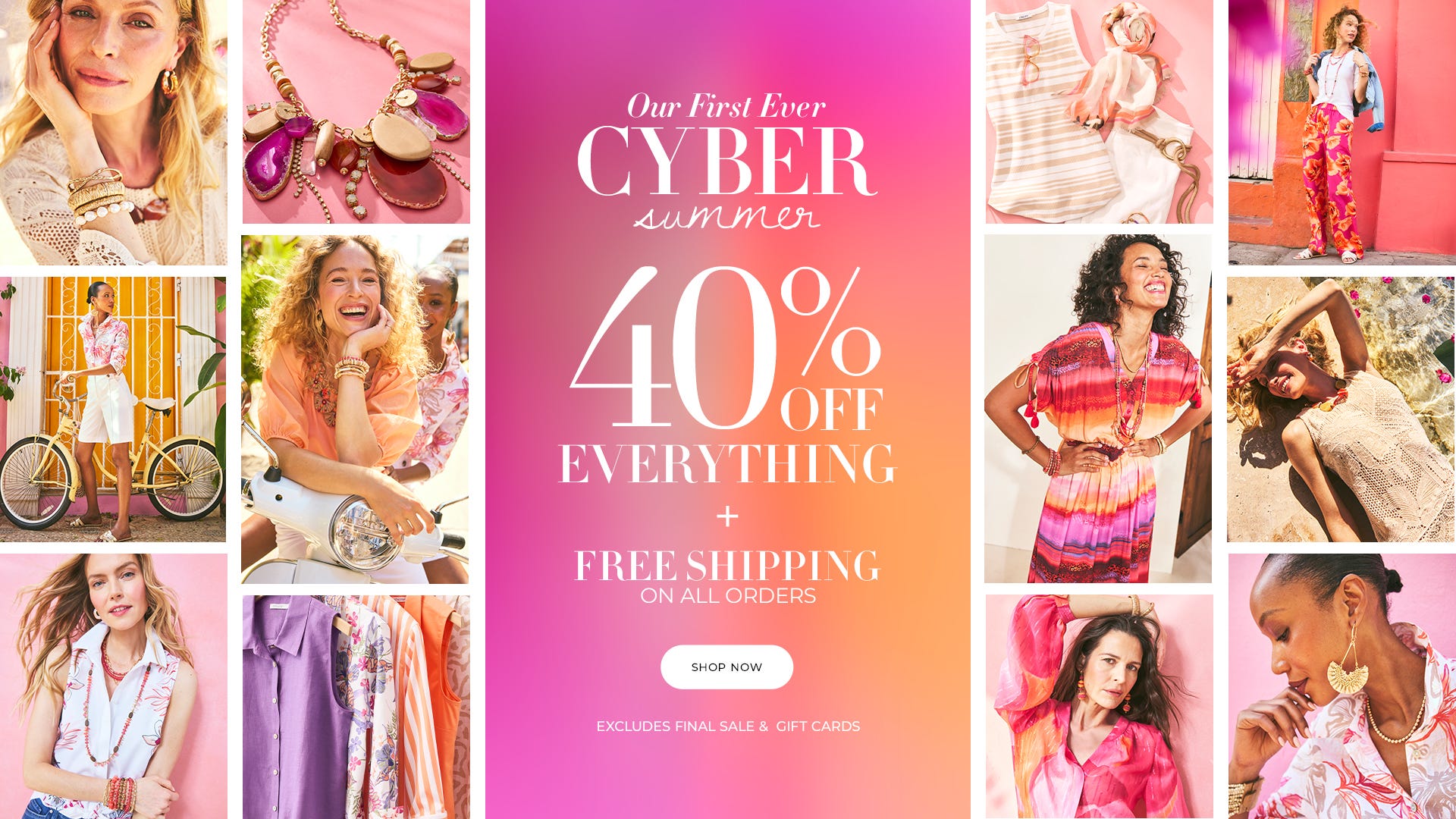 40% off everything plus free shipping on all orders