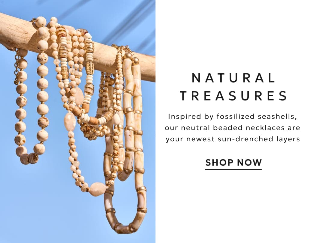 Neutral beaded necklaces