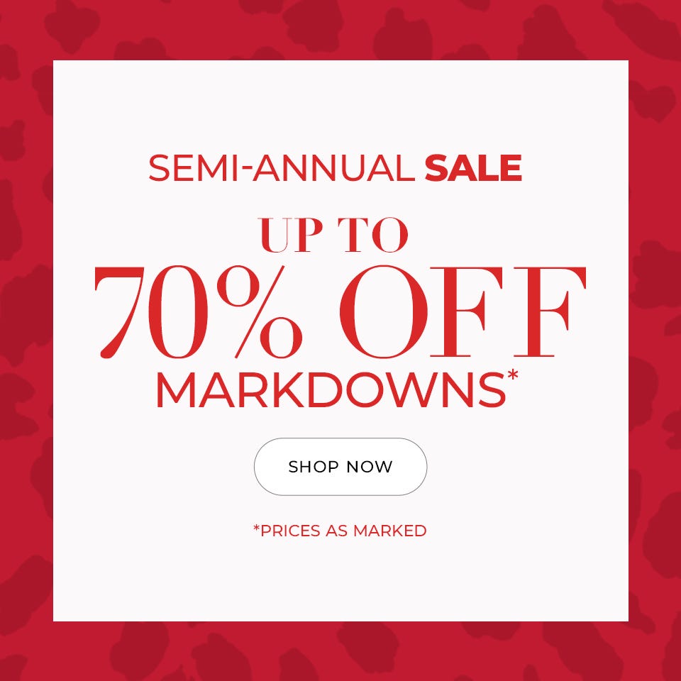 Semi-annual sale up to 70% off markdowns