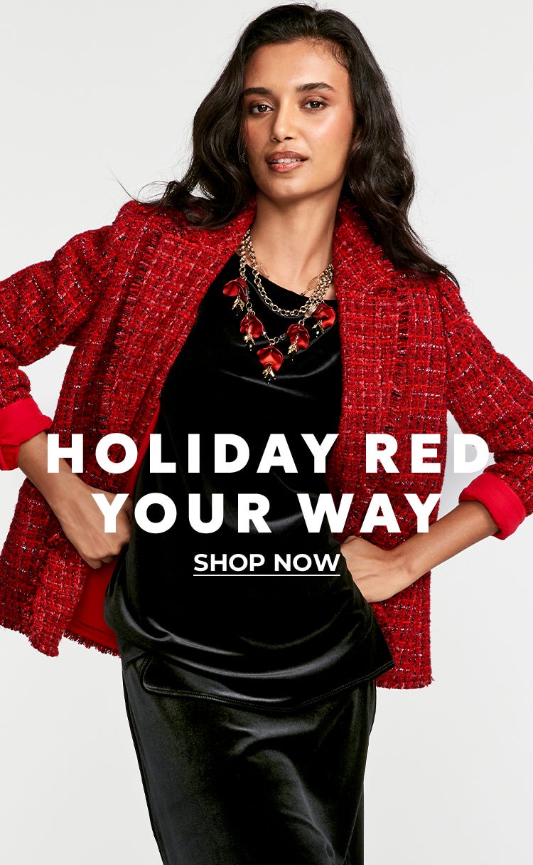 Holiday red outfits