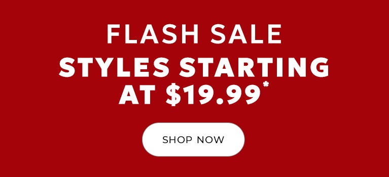 Flash sale styles starting at $19.99