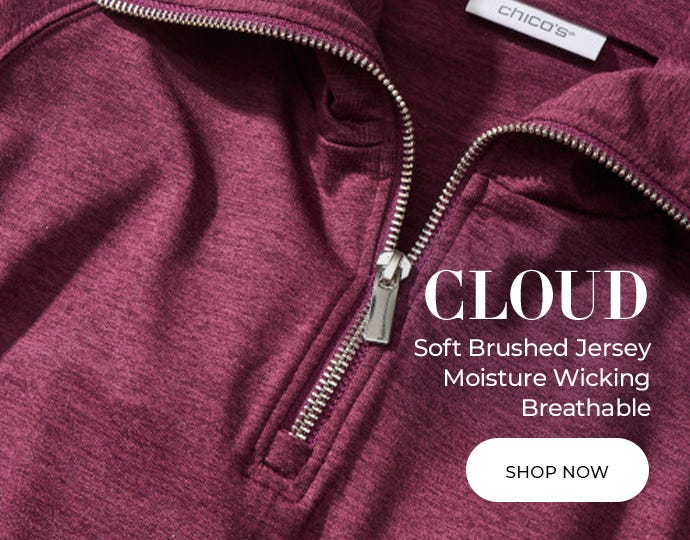 Soft brushed jersey Zenergy zip-up