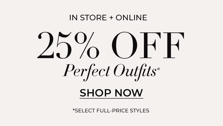 25% off select full-price styles