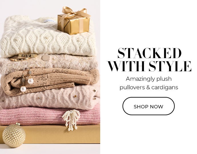 Plush pullovers and cardigans
