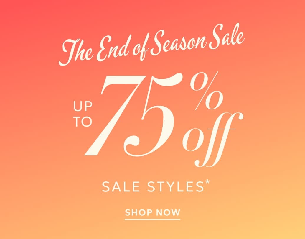 Up to 75% off sale styles