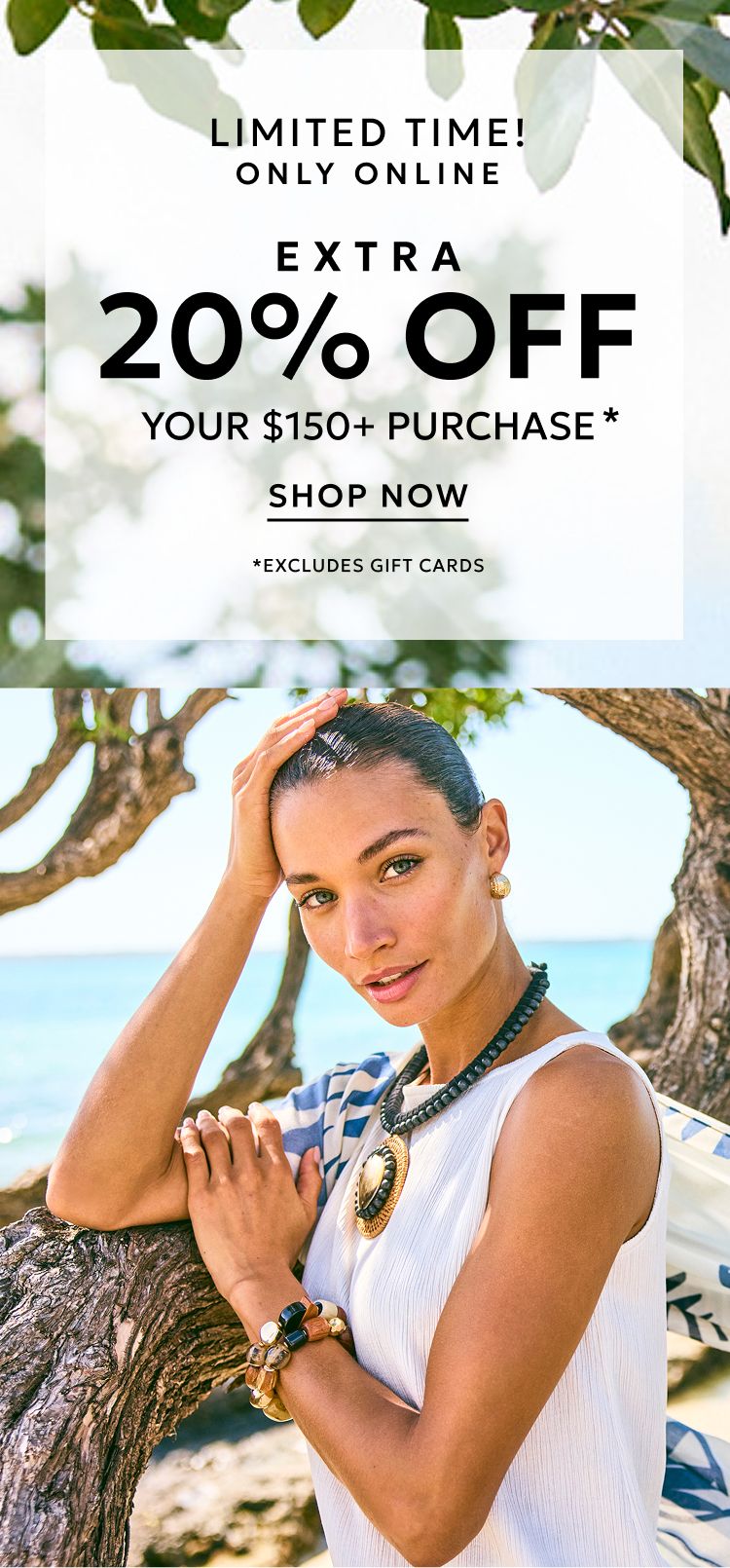 Extra 20% off your &150+ purchase MOB