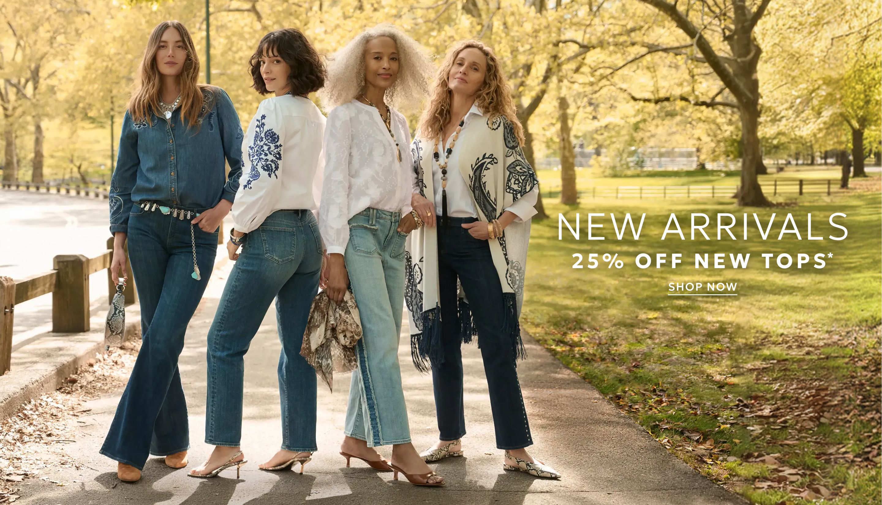 New arrivals plus 25% off new tops