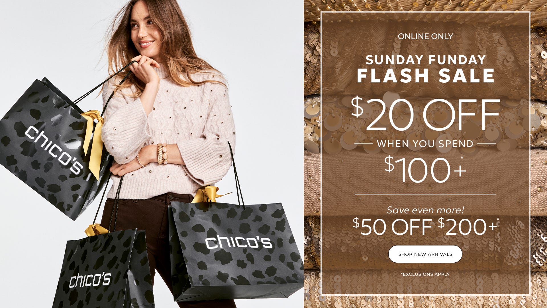$20 off when you spend $100 or $50 off when you spend $200