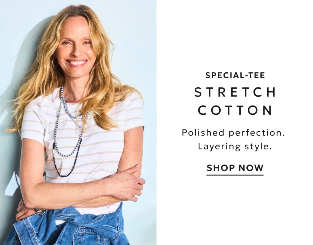 Stretch cotton tee
