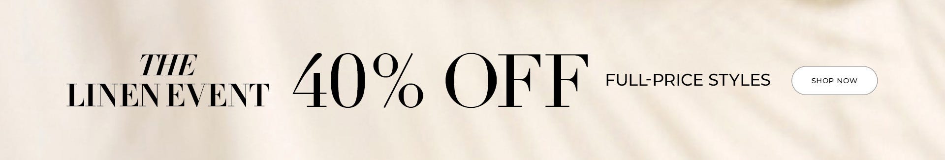 40% off linen