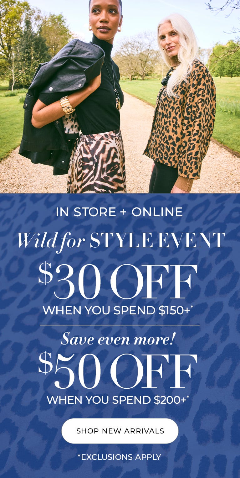 $30 off when you spend $150 and $50 off when you spend $200+
