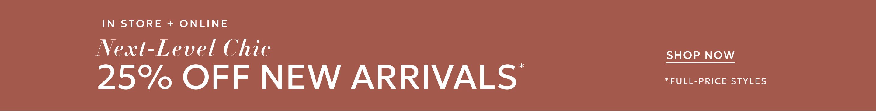 25% off new arrivals