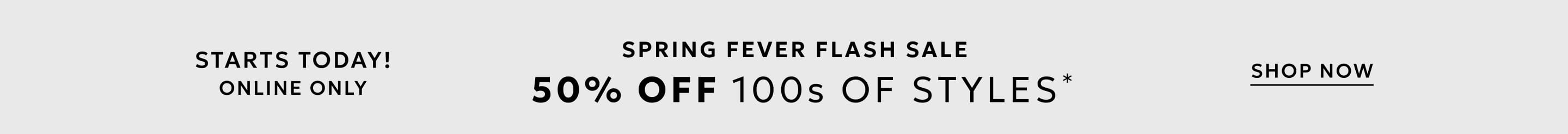 50% off 100s of styles
