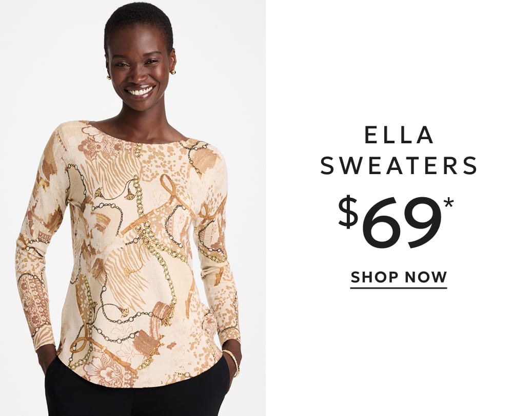 Ella sweaters $69