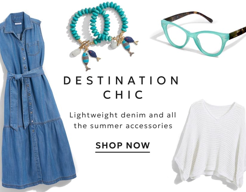 Summer accessories and lightweight denim