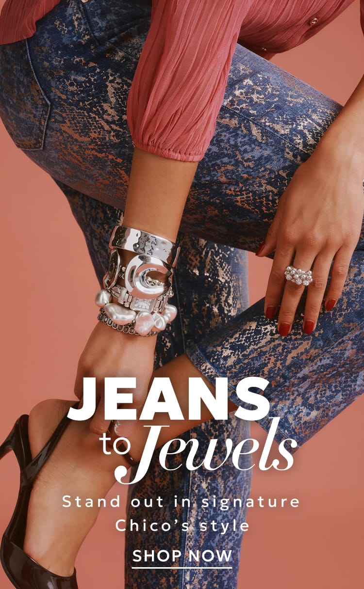 Signature Chico's bejeweled denim