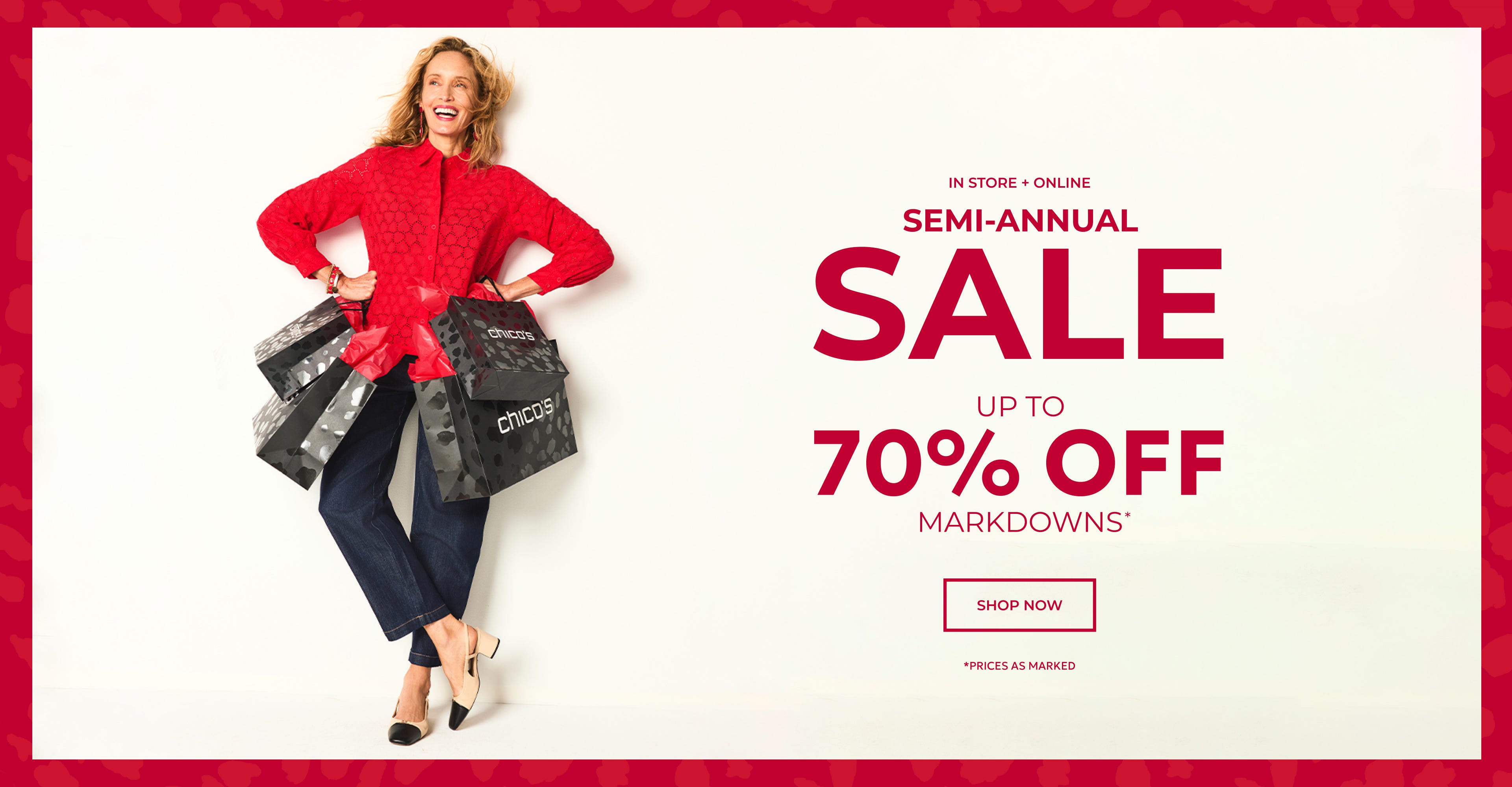Semi-annual sale up to 70% off markdowns