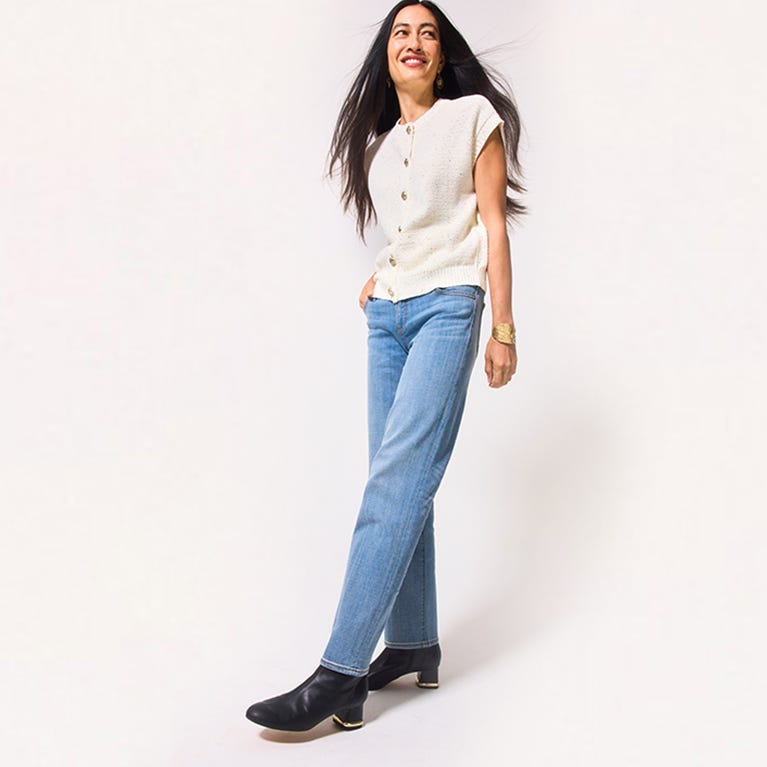 Straight leg denim