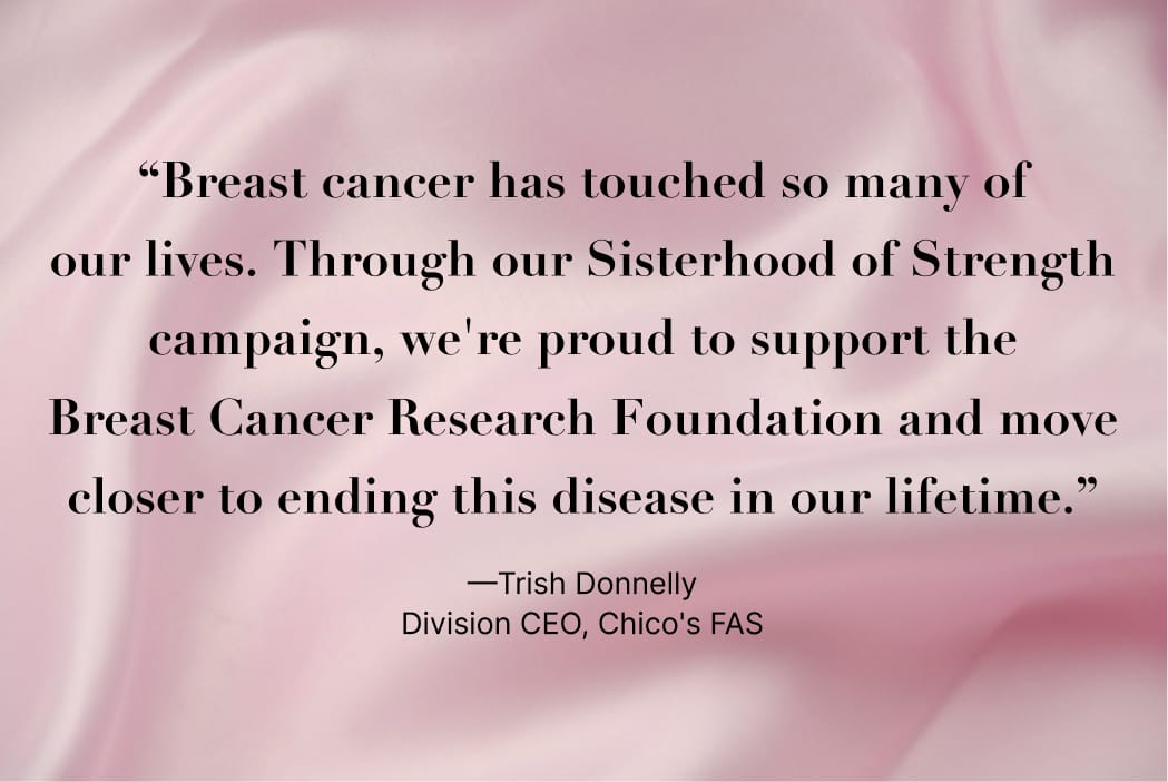Sisterhood of Strength campaign quote from Division CEO, Trish Donnelly