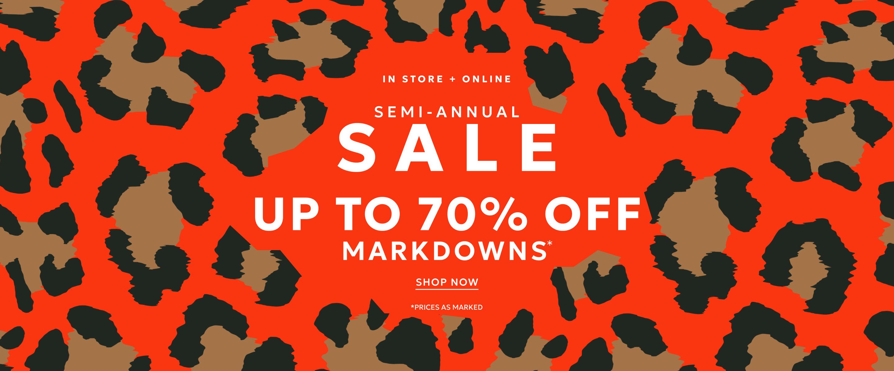 Semi-annual sale up to 70% off markdowns