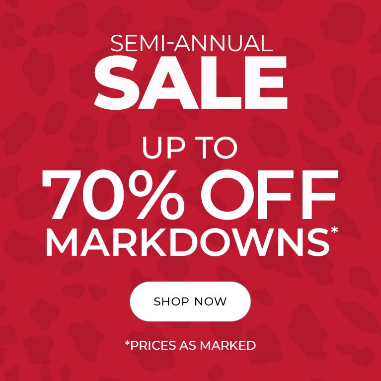 Semi-annual sale up to 70% off markdowns