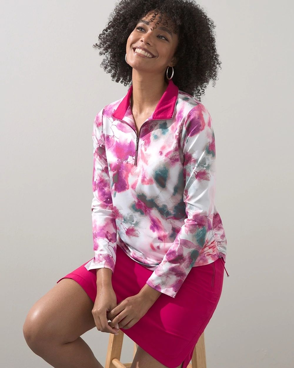 Zenergy UPF Leaves Bungee Pullover