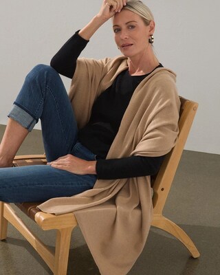 Cashmere-Wool Blend Travel Wrap