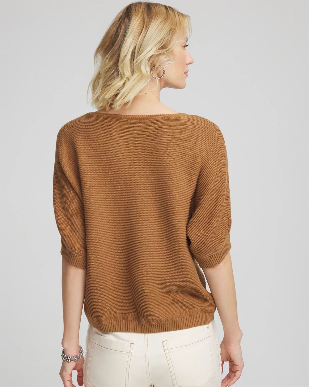 Ribbed Combed Cotton Sweater