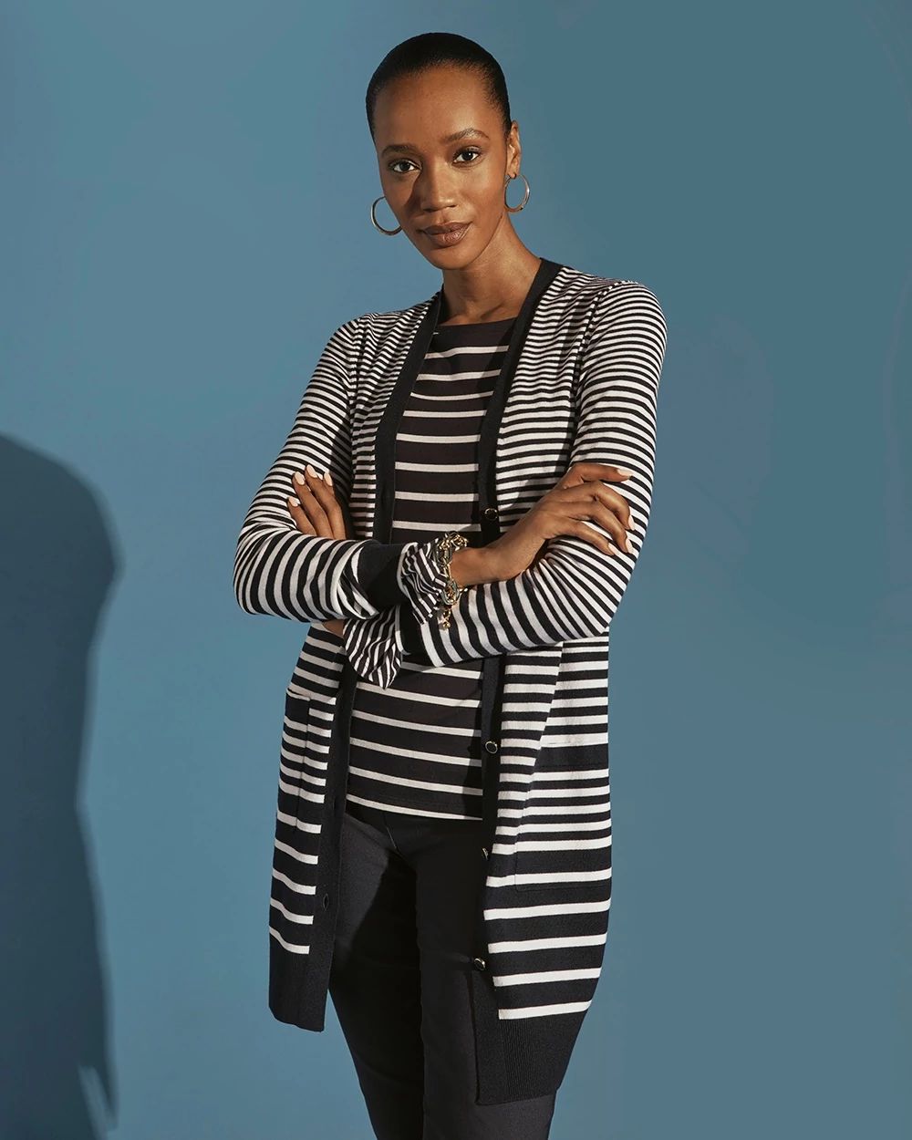Faded Stripe Cardigan